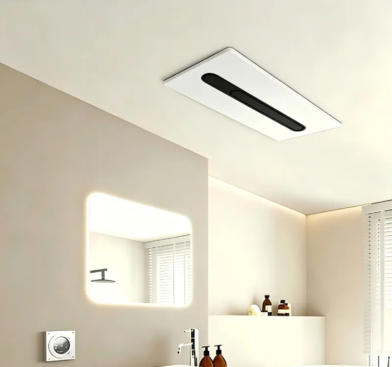 Electric PTC Bathroom Heater Installed in Modern Bathroom